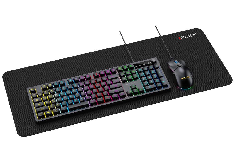 [LED키보드+마우스+장패드] IPLEX Helious-FX