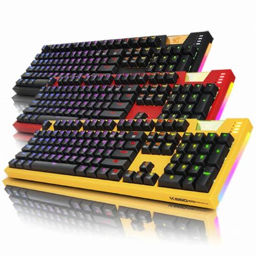 앱코 HACKER K660 ARC 프리미엄 카일광축 완전방수 RGB LED 게이밍 키보드 (블랙, 클릭)