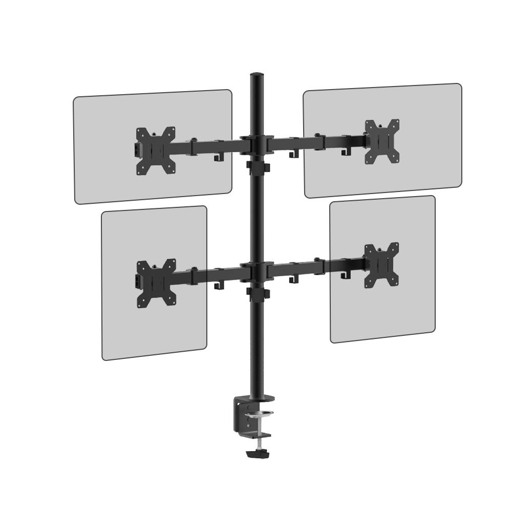 [엘디엘마운트] 쿼드 모니터암 27인치 4대 주식 모니터 거치대 APL-C048