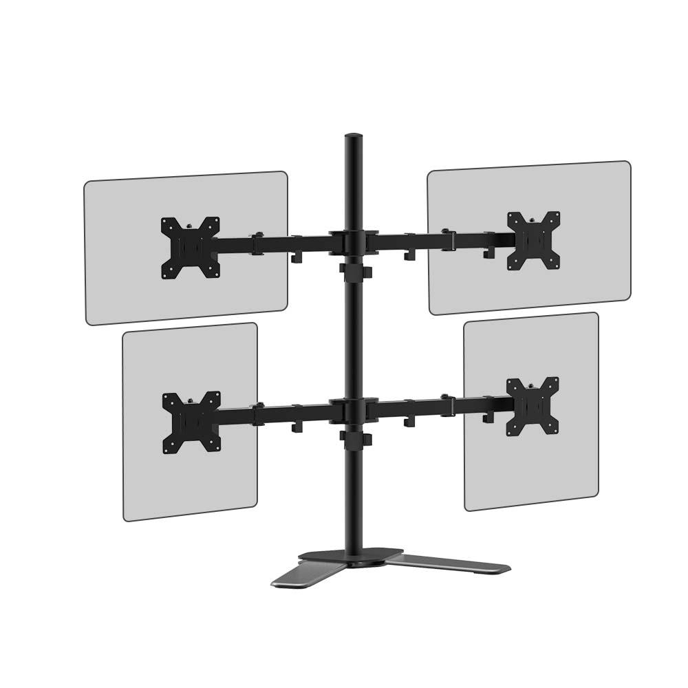 [엘디엘마운트] 쿼드 모니터암 27인치 4대 스탠드 주식 모니터 거치대 APL-T048