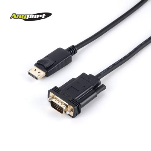 [Anyport] 애니포트 DisplayPort 1.1 to VGA(RGB) 케이블 [1M/블랙] [AP-DPVGA010]