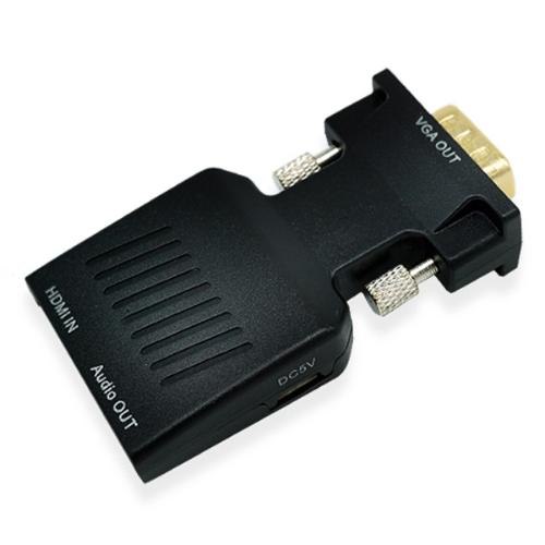 [Anyport] 애니포트 HDMI to VGA 컨버터, 오디오 지원 [AP-HDMIVGA] [블랙]