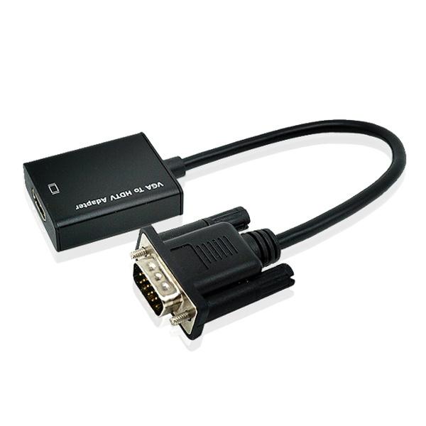 [Anyport] 애니포트 VGA to HDMI 컨버터, 오디오 지원 [AP-VGAHDMI002] [블랙]