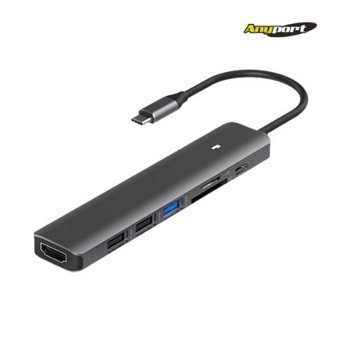[Anyport] 애니포트 AP-TC71PHS (USB허브/7포트/멀티포트) ▶ [무전원/C타입] ◀