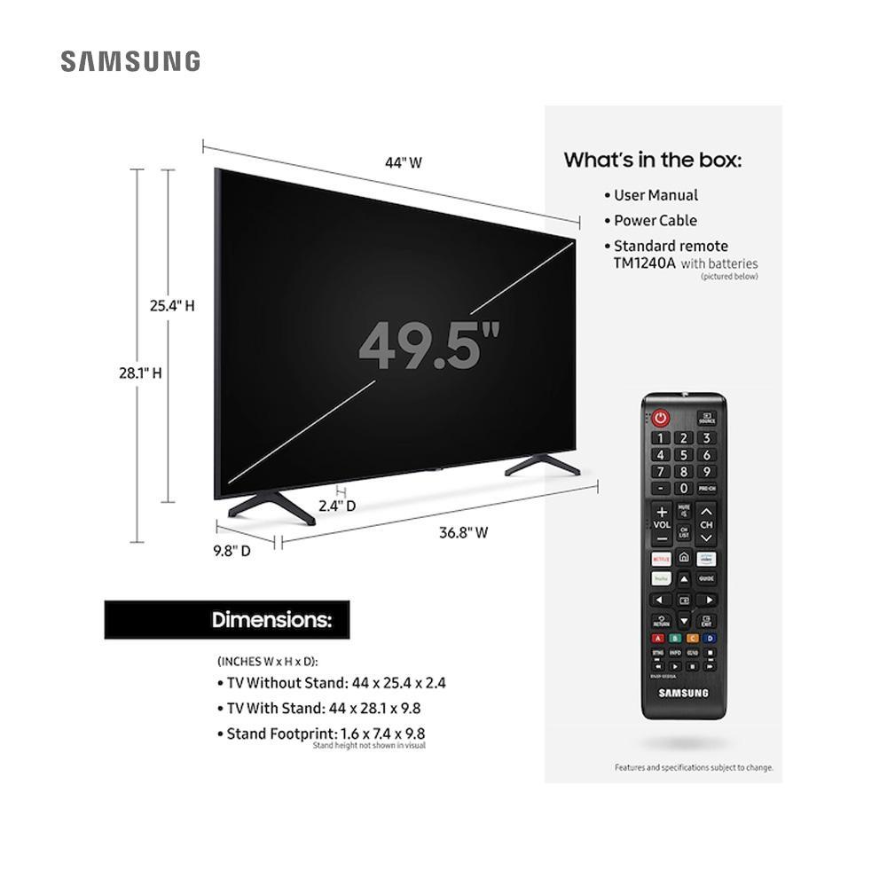 삼성 50인치 4K 크리스탈 UHD 스마트TV 50TU7000[W]