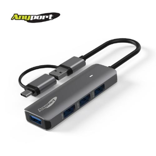 [Anyport] AP-TC41UH (USB허브/4포트/멀티포트) ▶ [무전원/USB3.0] ◀