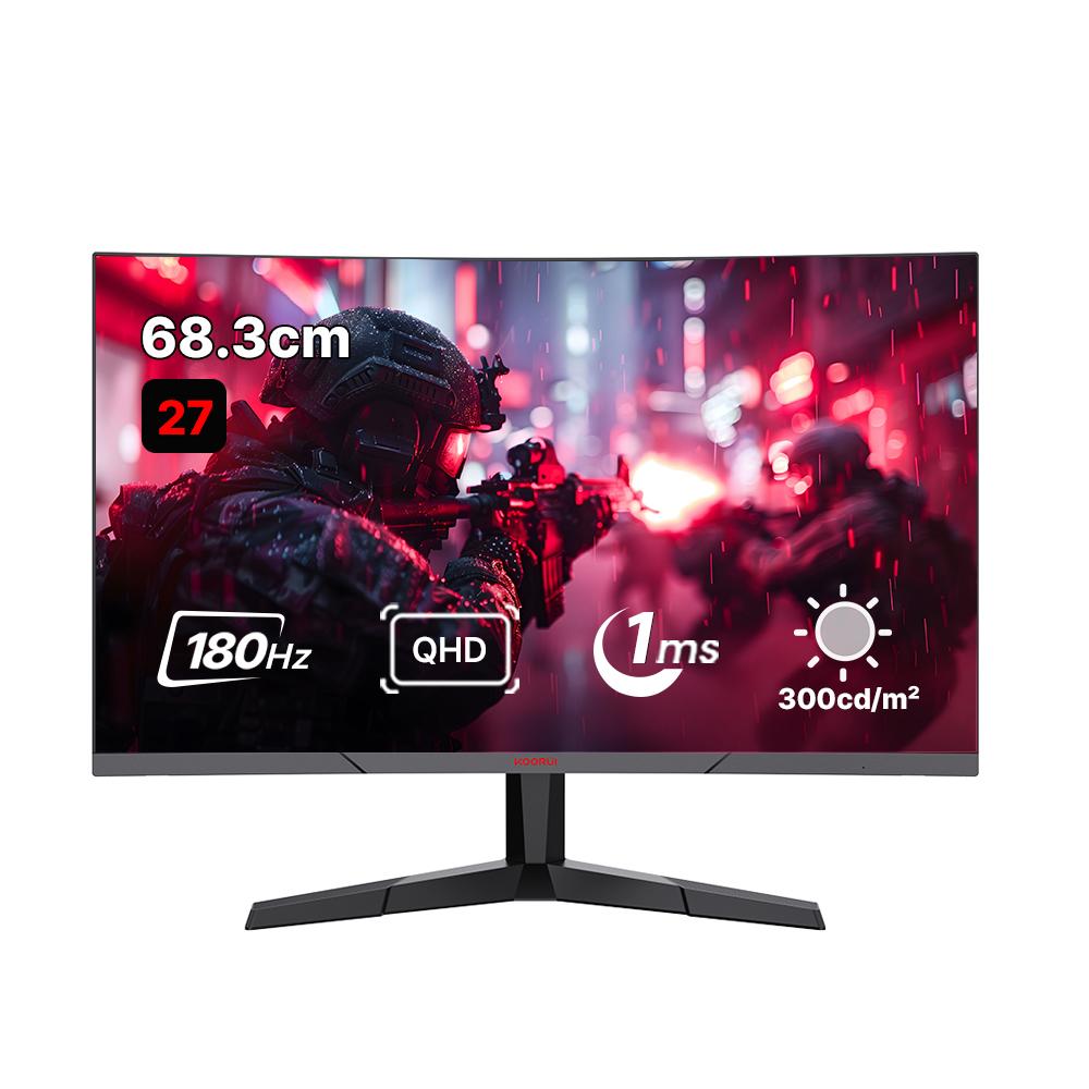 쿠루이 27인치 QHD 180Hz 커브드 게이밍 모니터 27E6QCA