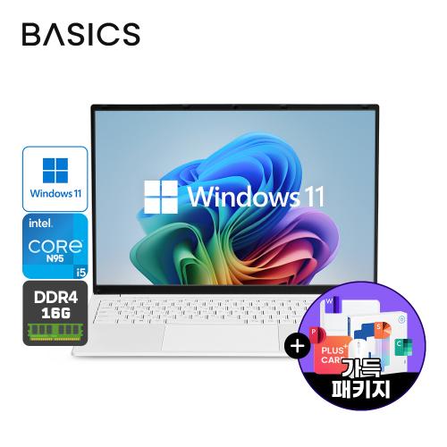 베이직북16 사무용 가벼운 노트북 인강용 업무용 영상편집 윈도우11 16GB/512GB 가득패키지